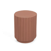 Roderick Ribbed Side Stool Brown - Home4u